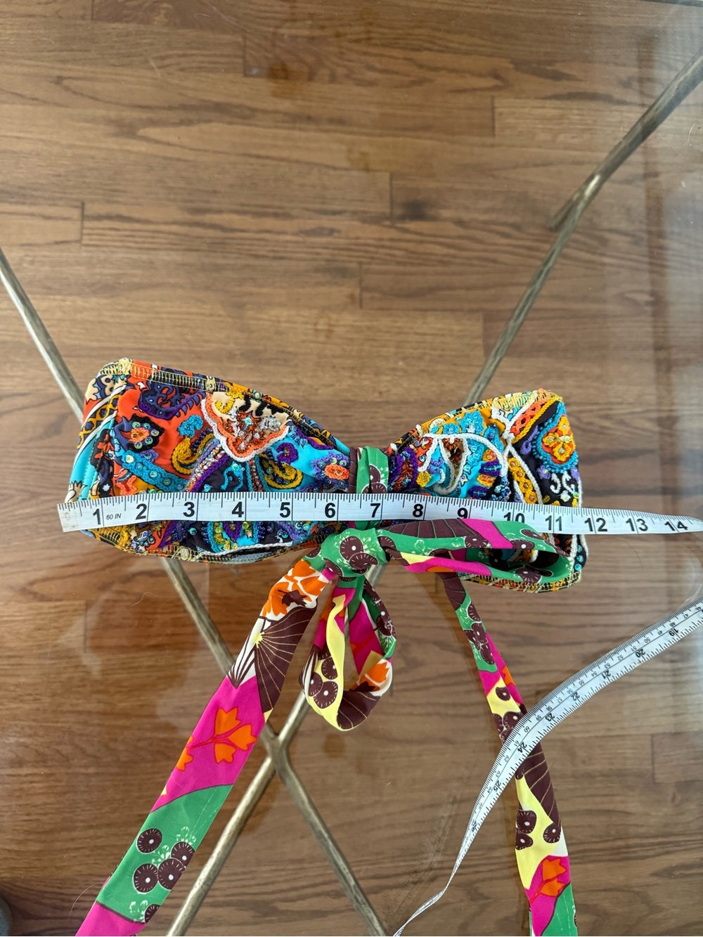 Agua Bendita Rare Carousel Edition Hand Embroidered Crochet Beadwork Bikini Sz S - Picture 5 of 16